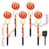 Solar Candy Cane Lights Outdoor Festive Solar Powered Christmas Candy Cane Pathway Markers For Driveway Patio Yard Lawn Garden