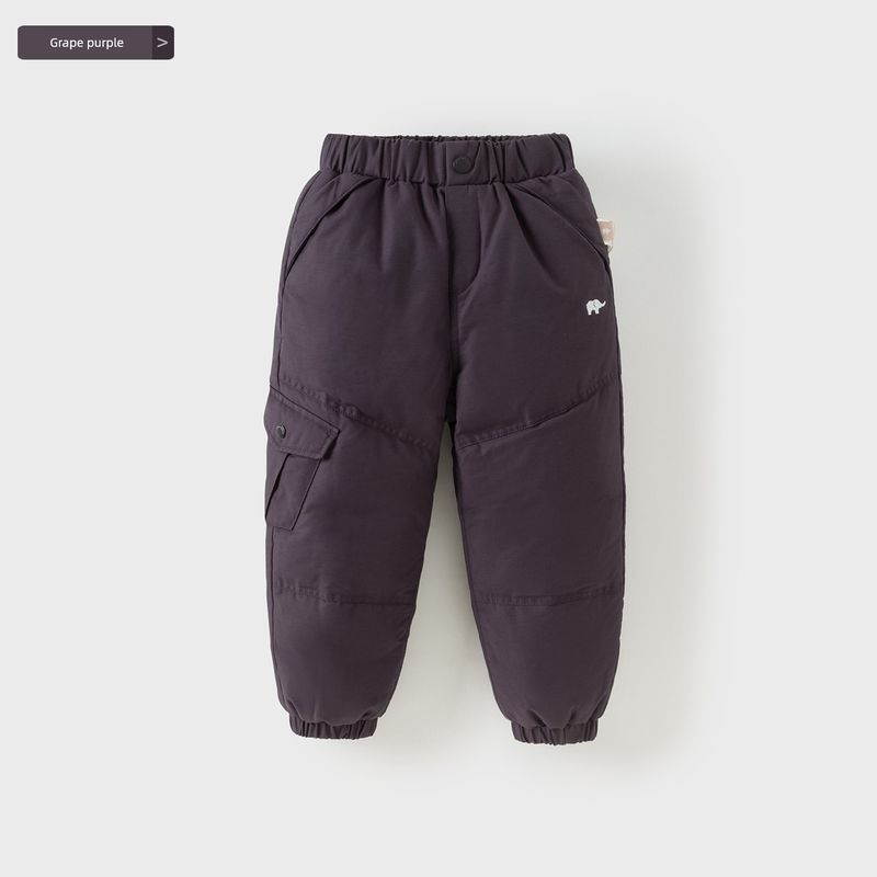 David Bella Children s Warm Pants, down Pants, Winter Clothing for Boys, Warm Thickened Jogger Pants, Girls  White Duck down Pants