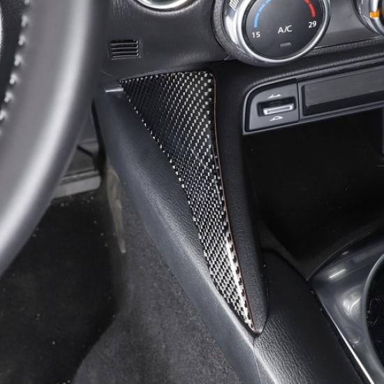 Carbon Fiber Air Conditioner Display Side Panel Sticker For Mazda MX-5 Miata 16+