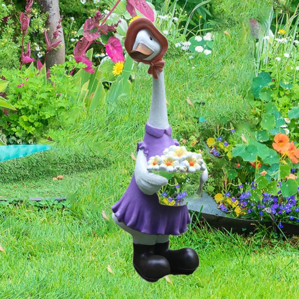 Modern Garden Duck Statue Decorative Animal Sculpture for Balcony Landscape Garden Accessory