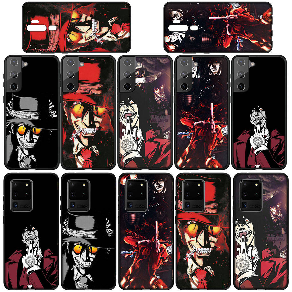 Capa de Celular para Samsung Galaxy S25 S24 S23 iPhone 16 15 Xiaomi Redmi Note 14 13 12 16E X 11 Pro Max 14C OPPO Moto Huawei Comics Hellsing Alucard Capa