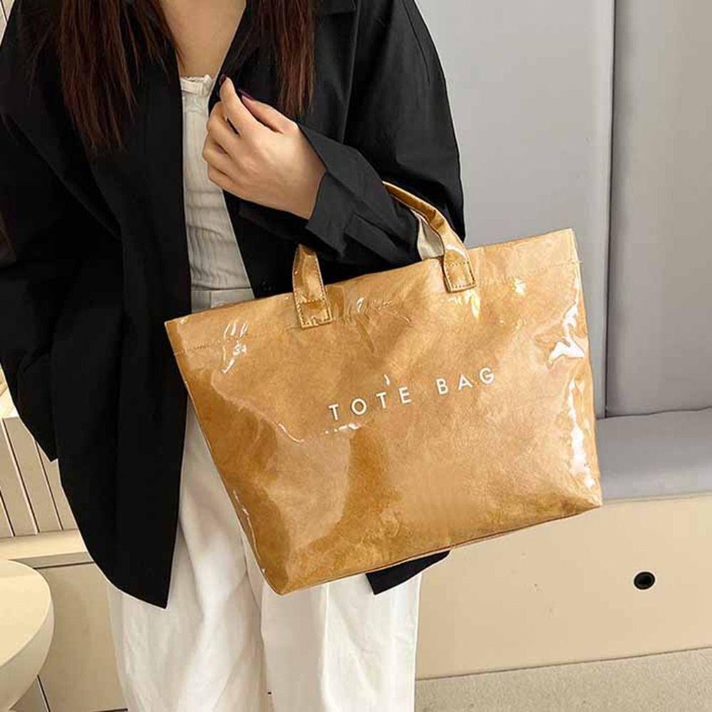 Summer PVC Tote Bag Tote Bag Letter Prints Handbags Fashion Transparent Jelly Bag  Fitness Bag