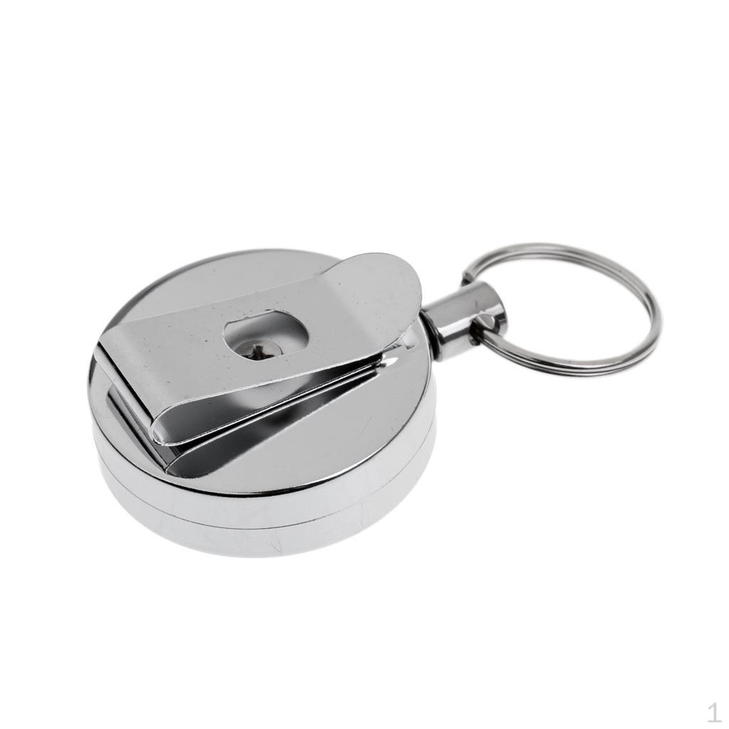 Retractable ID Holder Key Chain Ring Portable Fishing Lanyard