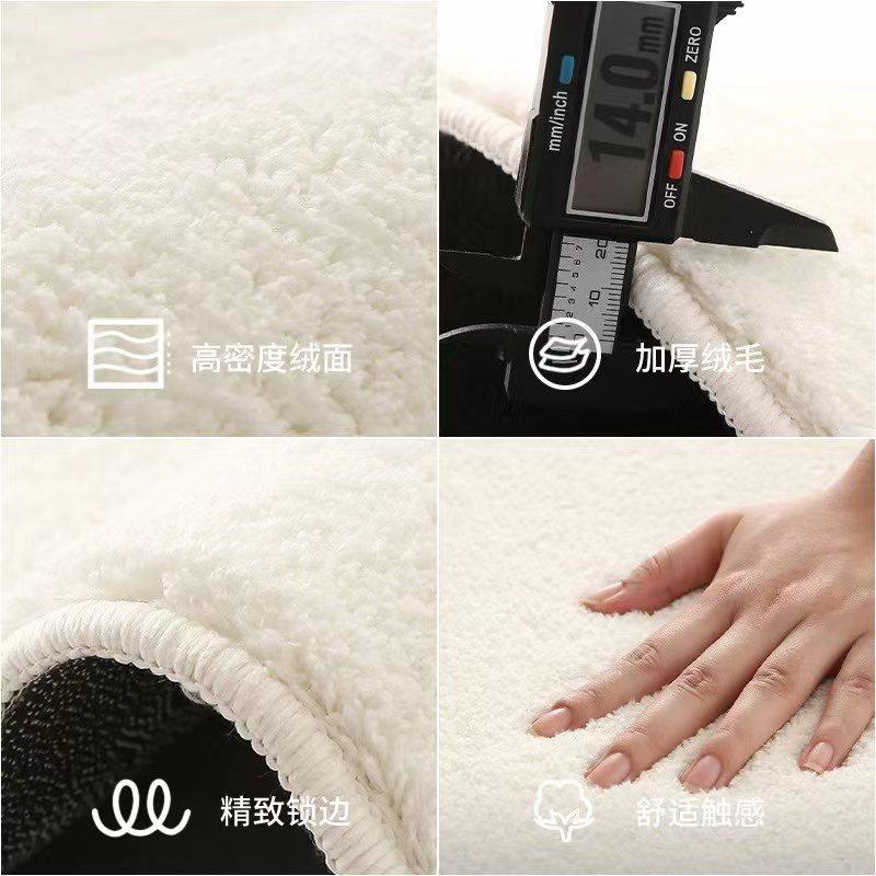 Winter Simple Home Round Living Room Cashmere Carpet Home Coffee Table Bedside Non-slip Floor Mat