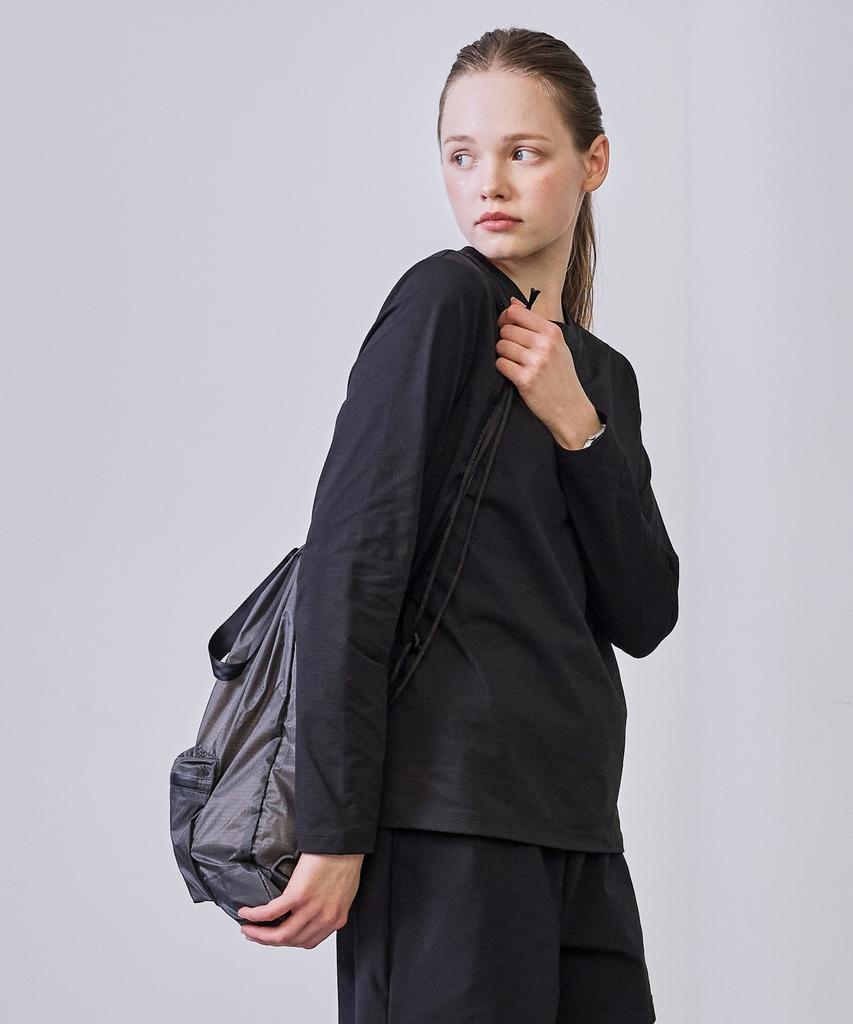 BASIC HOUSE Women'S Breathable Sorona Regular Fit Round Neck Plain Long Sleeve T-Shirt Black
