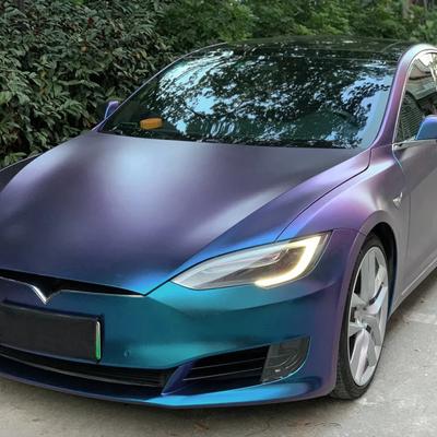 Matte Diamond Purple&Blue Car Sticker Wrapping Vinyl Film Color Change Film PET Bubble Free Decals Car Sticker Interior Exterior