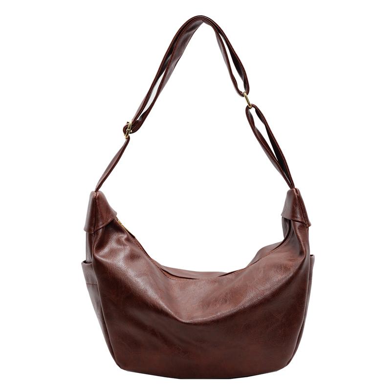 Large Capacity Soft Leather Shoulder Bag Women's Hobo Bag Crossbody Bag