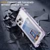 For iPhone 15 Pro Max Case Reinforced Corners TPU + Acrylic Phone Cover with Kickstand Card Holder