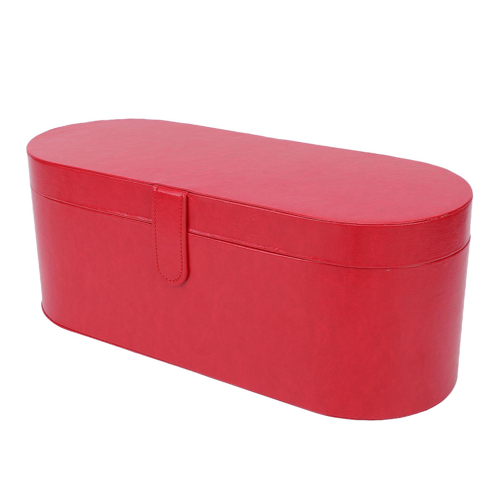 

Hair Tool Travel Bag PU Hair Dryer Carrying Case Anti Scratch Splashproof Hair Styling Tool Storage Box for Home красный