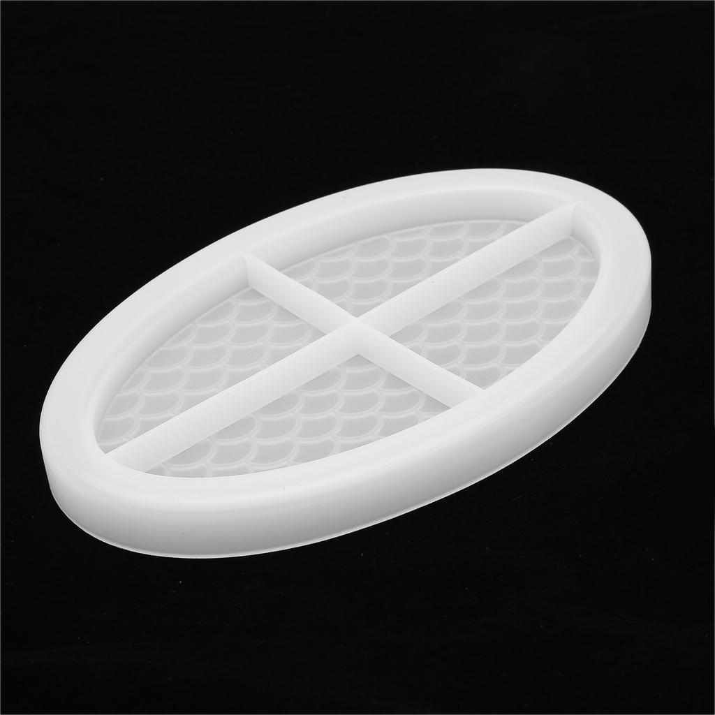 Resin Tray Molds Fish Scale Shape Design Easily Demold Repeated Use Soft DIY Resin Tray Molds for Jewelry Storage Dishes