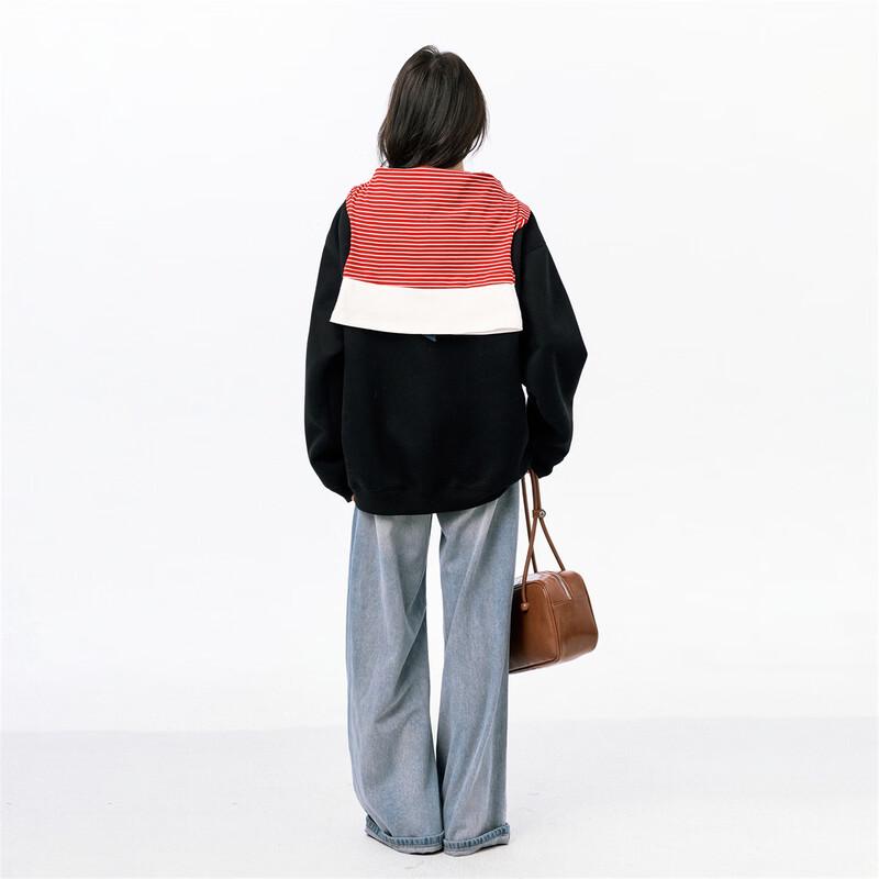 GROUND ZERO Unisex Letter Embroidered Sweatshirt