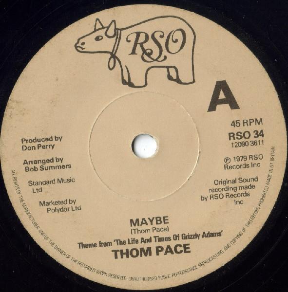 

7inch Record THOM PACE Maybe RSO34 RSO 1979 UK Rock Used
