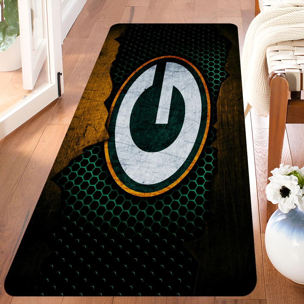 Green BayS PackerS Room Mats Anti-slip Absorb Water Long Strip Cushion Bedroon Mat Household Carpets