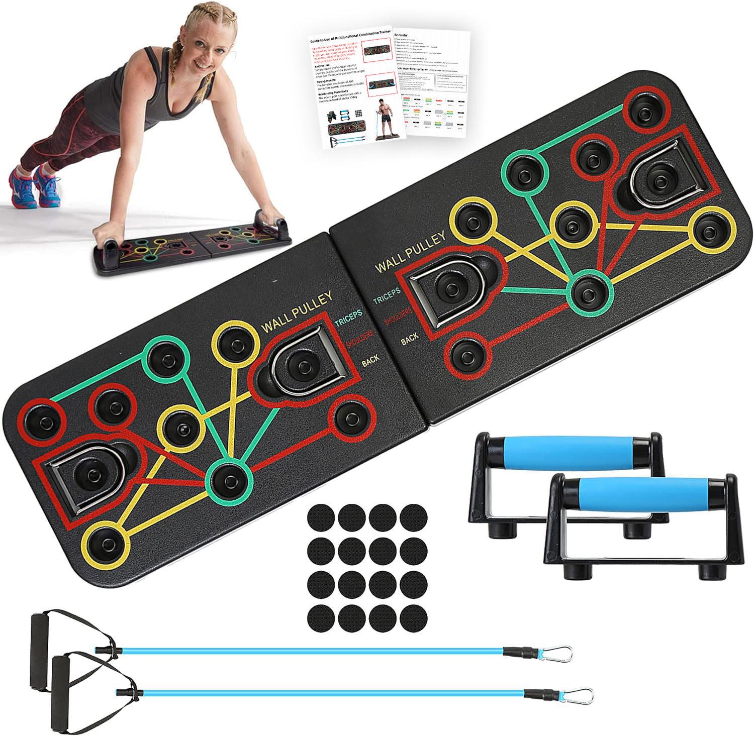 Foldable Multi-Functional Push-Up & Exercise Stand for Chest, Abs & Triceps Fitness at Home.