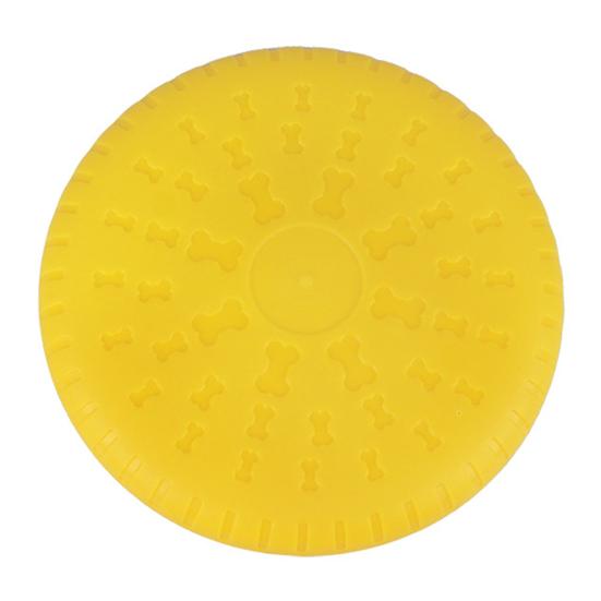 Flying Disc Toy for Dogs Easy to Hold And Throw Ergonomic Bite Resistant Soft TPR Flying Disc for Water And Land Use Colorful Outdoor Dog Training жёлтый