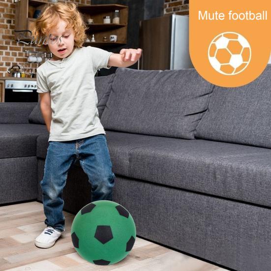 Soft Touch Silent Football Indoor Training Ball Elastic Playtime Foam Soccer Long-lasting Quiet Sports Gear for Children Safe Equipment For Kids