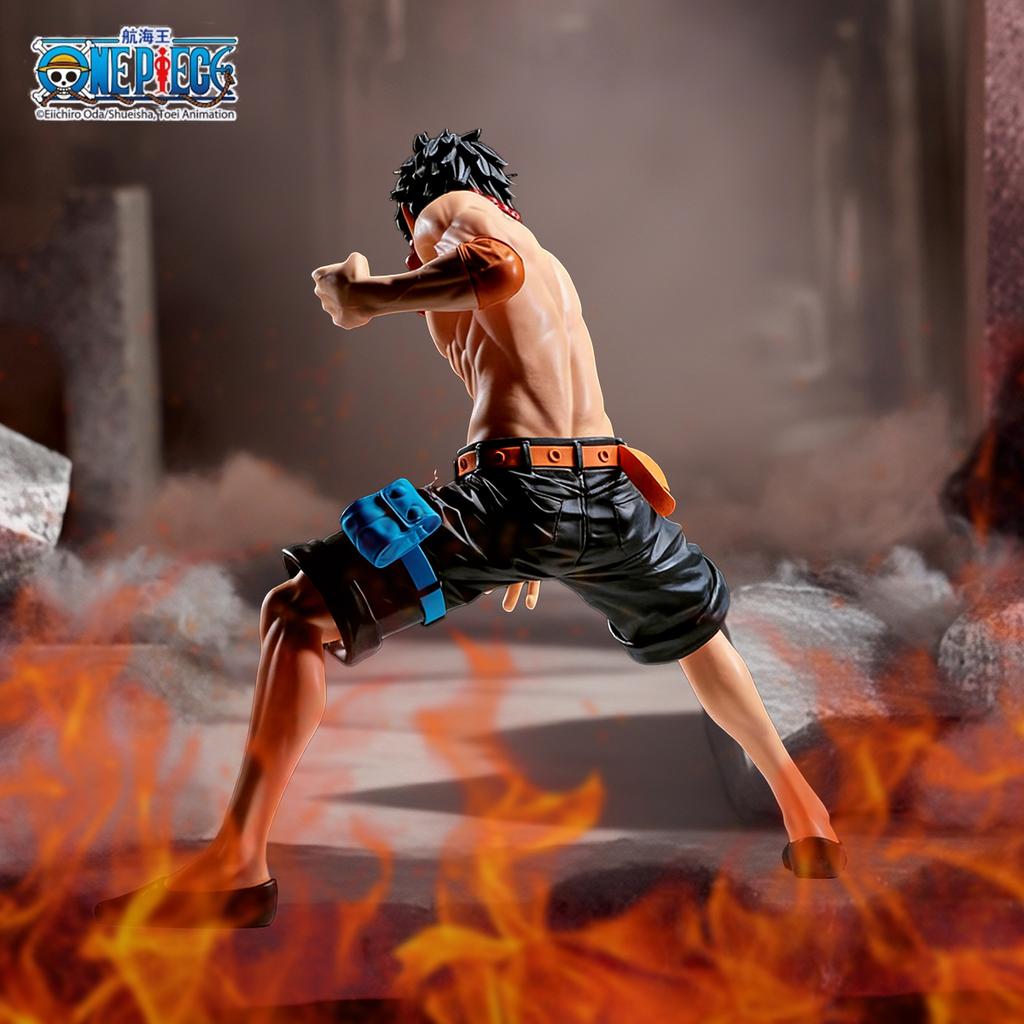 1pc Anime Figure Official One Piece Fire Fist Ace Home Decor Statue Valentine and Birthday Gift Anime Desk Collectable Premium Quality