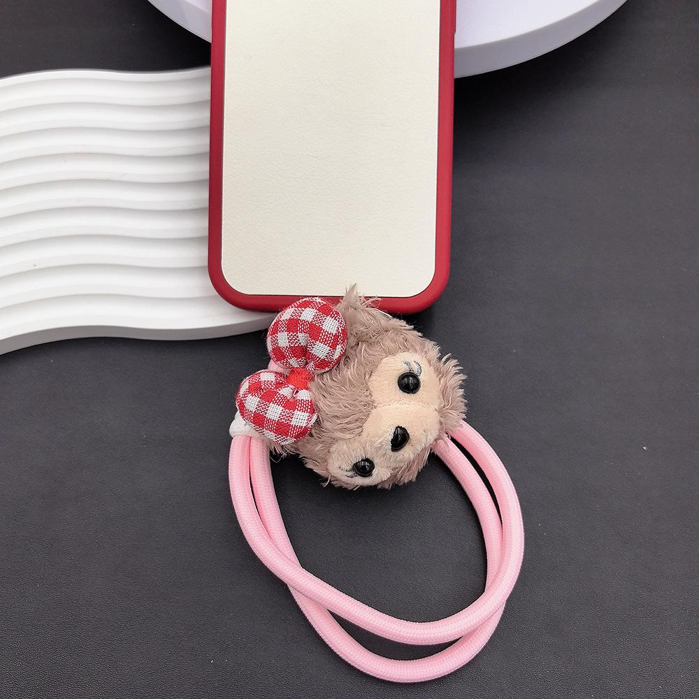 Autumn/Winter Cute Bear Plush Wristlet Phone Case & Lanyard