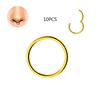 1/10 Stück Nasenring Piercing G23 Titan Clicker Ohrknorpel Ohrring Helix Septum Ringe Körperschmuck Ohrringe Damen