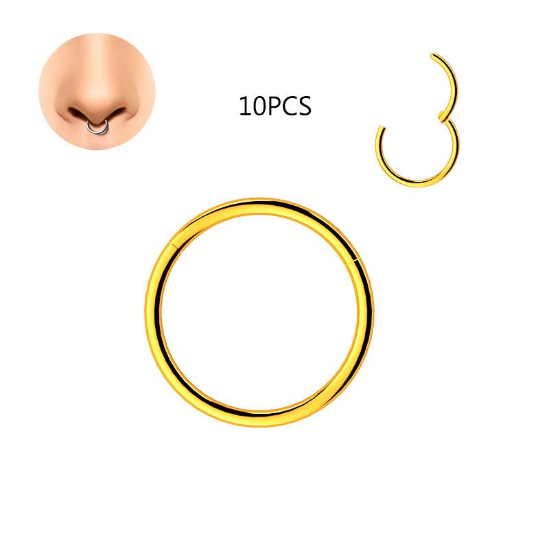 1/10 Stück Nasenring Piercing G23 Titan Clicker Ohrknorpel Ohrring Helix Septum Ringe Körperschmuck Ohrringe Damen