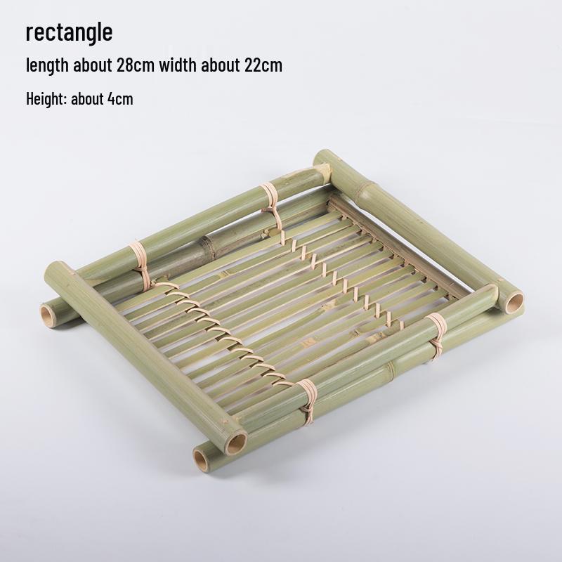 Handmade Bamboo Weaving Sieve Basket Storage and Snack Plate Set