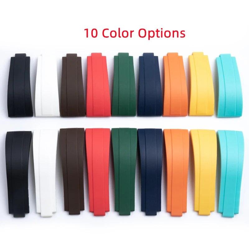 20mm nastavitelný pásek na hodinky pro pásek Rolex pro DAYTONA SUBMARINER GMT Yacht-Master OYSTERFLEX gumový pásek na hodinky Glidelock