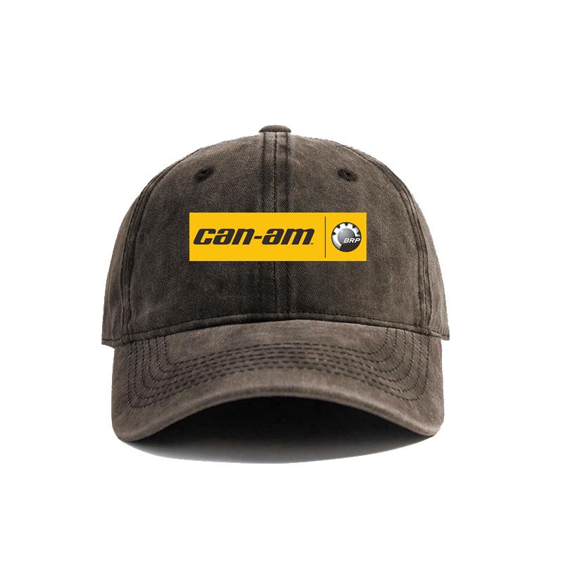 

Can Am Team Baseball Cap Distressed Hats Cap Unisex Retro Outdoor Summer Adjustable Can Am Logo BRP Hat