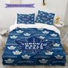 Toronto Maple Leafs Muster Bettwäsche-Set Bettbezug Kissenbezug Heimdeko Geschenk (1 Bettbezug + 2 Kissenbezüge, ohne Füllung)