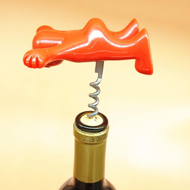 Small Red Man Funny Wine Opener With Pp Material For Party Celebrations