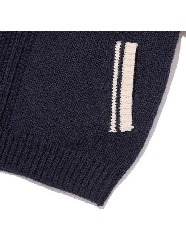KIRSH Cowichan Loose Fit Knit Zip-Up [Dark Navy]