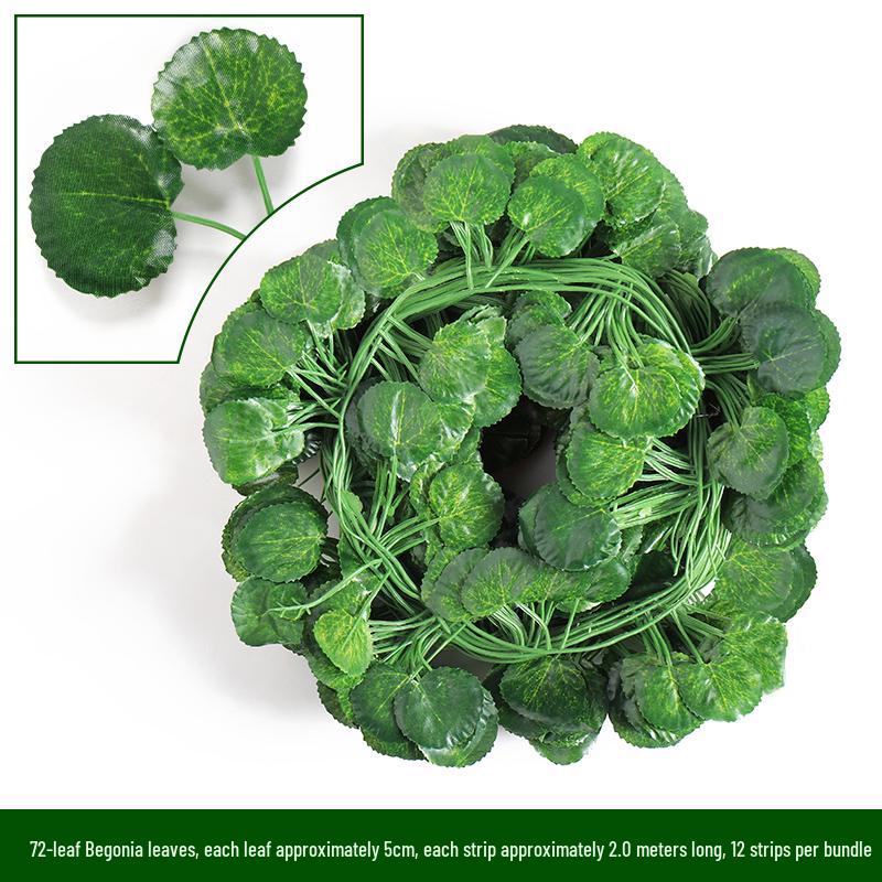 Green Leaf Rattan Grape Decorative Artificial Vine for Balcony & AC Pipe Cover
