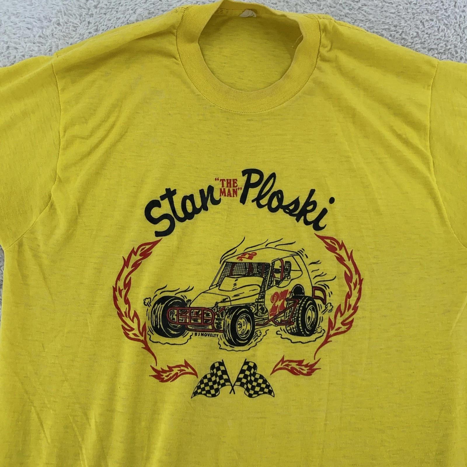 

Vintage Stan Ploski Shirt Mens S/M Racing Sprint Car Motorsports Tee 70s 80s NJ XL