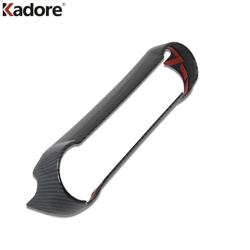 Car Center Air Condition AC Switch Button Panel Cover Trim For Toyota RAV4 RAV 4 -2024 Carbon Fiber Interior Accessories