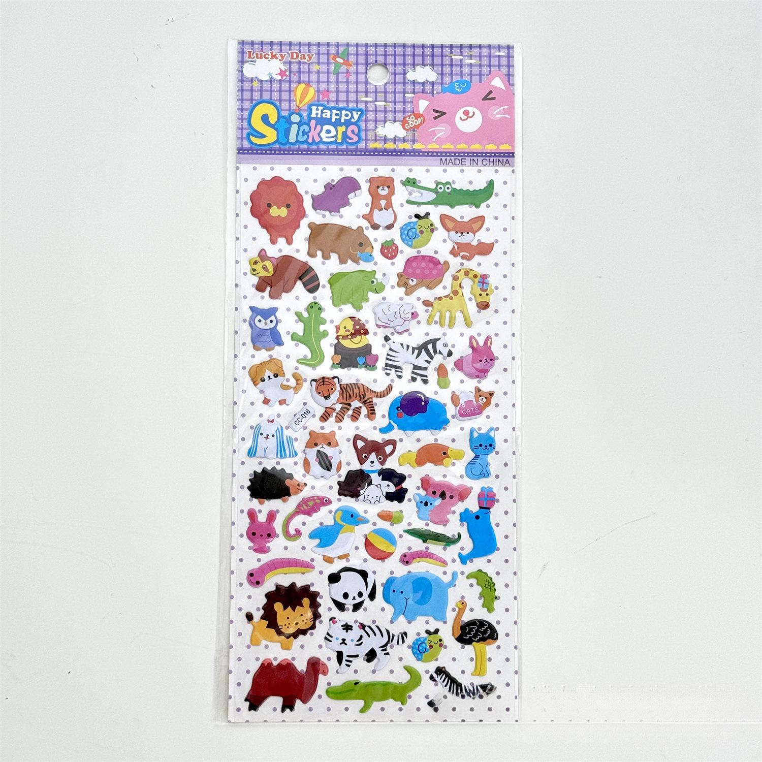 

1 шт. японський ретро милий мультфільм тварина харчова бульбашка 3D наклейки Kawaii Girls Scrapbooking Journal DIY Decoration Kids Toy Sticker