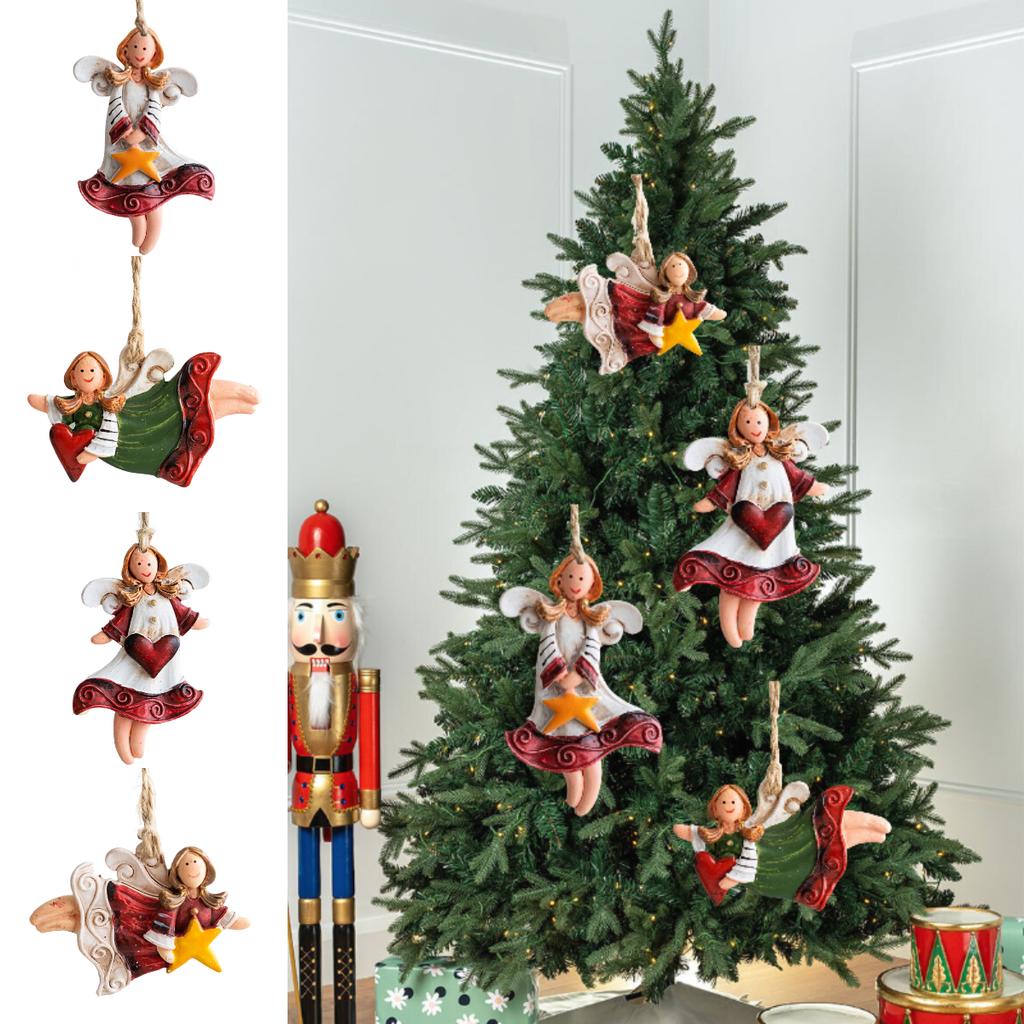 Angel Resin Christmas Tree Decoration Ornament Home Hanging Party Props Gifts