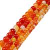 4/6/8/10/12mm Natural Orange Banded Agat Natural Stone Round Beads For Jewelry Making DIY Bracelet Necklace Earring 1strand/lot