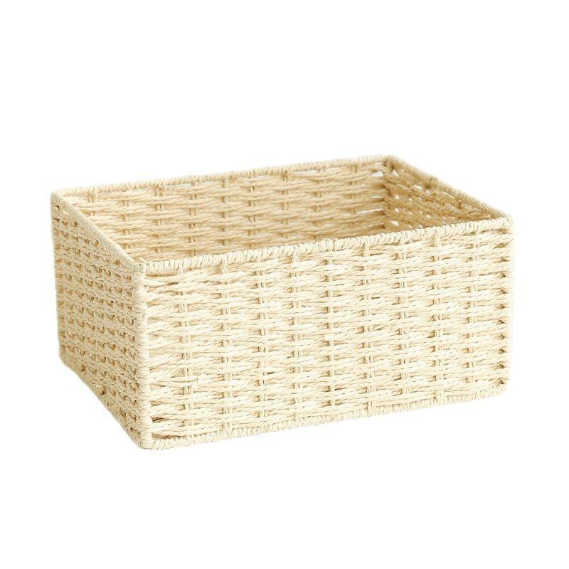 3PCS/Set Wicker Baskets for Organising Pack of Nesting Storage Baskets for Shelves Wicker Storage Baskets for Bathroom Shelf