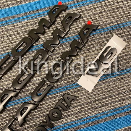 Per Tacoma 2005-2015 Kit Emblemi Lettere V6 5pz Set di Emblemi Neri Opachi per Portiere Posteriori