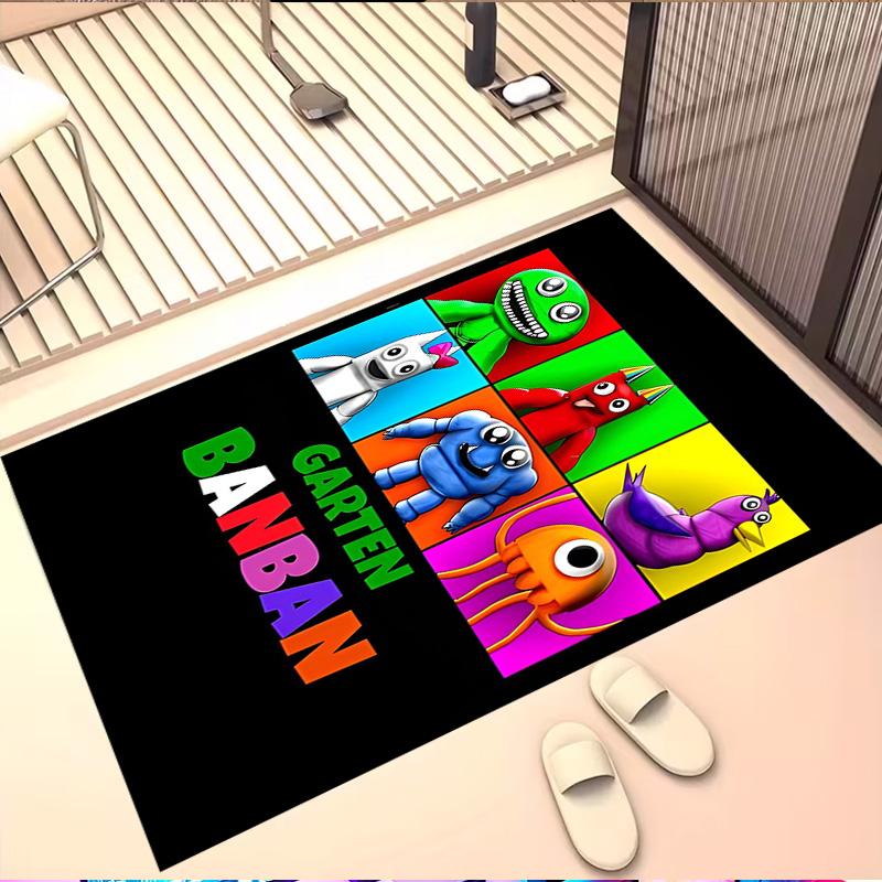 Game Rainbow Friends Print Rug, Washable Floor Carpet, For Entryway Dorm Laundry Room Office Study, Home Decor Birthday Christmas Gift