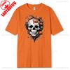Floral Skull TShirt Boho Wild Flowers Cotton Short Sleeve Summer Casual Tee Gift for Her Stylish Fit Pumpkin Plant Graphic Tops