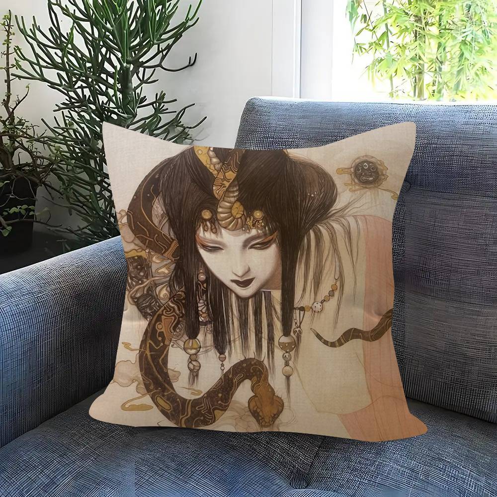 Painting Y-Yoshitaka Amano Art Cushion Cover 30X50 Polyester Sofa Cushions Decorative Throw Pillows Home Decoration Pillowcover