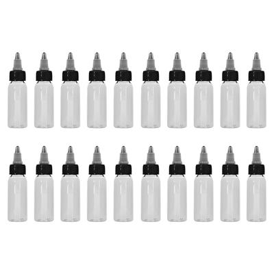 30ml White Twist Cap Empty Plastic Tattoo Ink Pigment Makeup Clear Transparent Bottle(20Pcs)