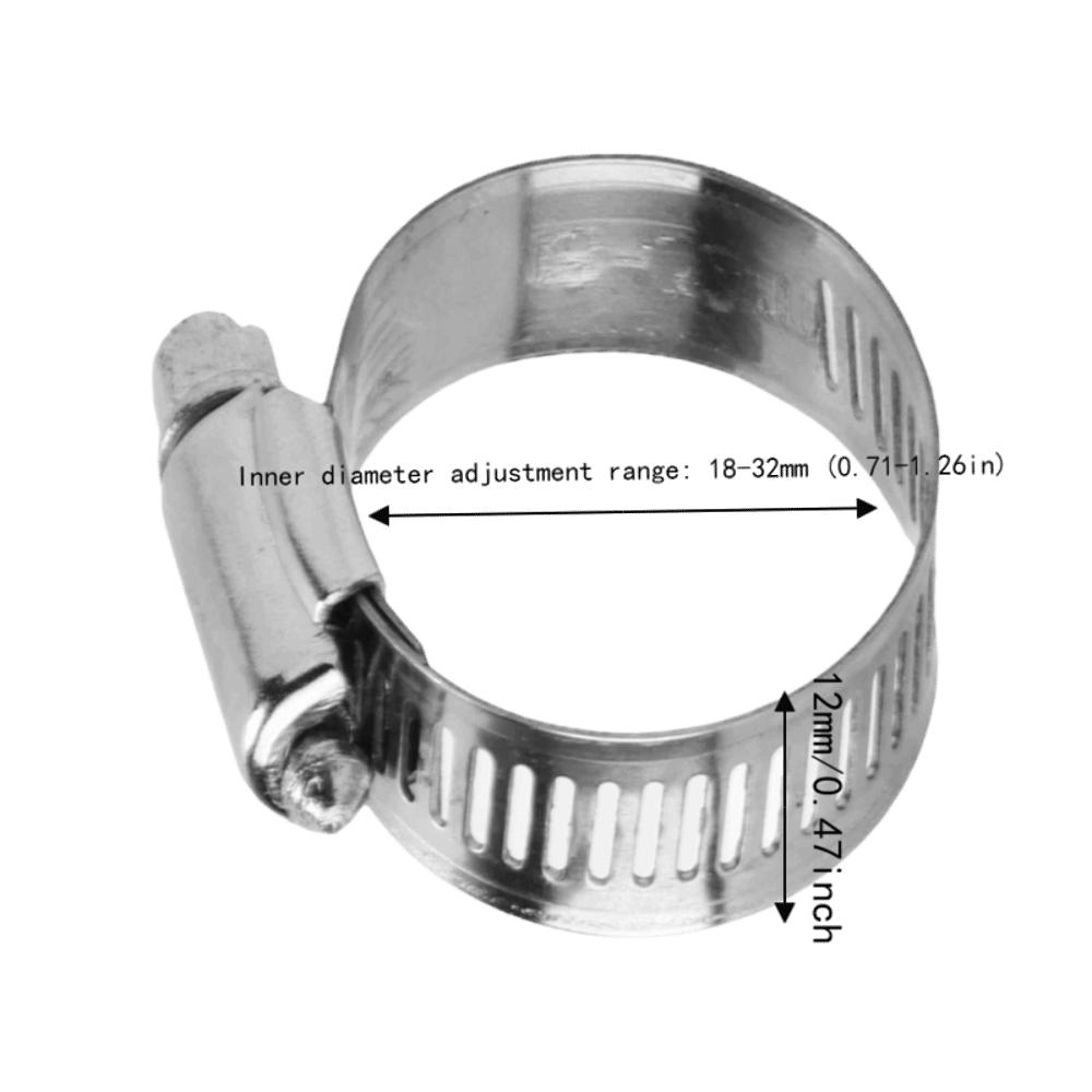 12pcs Worm Gear Drive Worm Gear Hose Clamps Stainless Steel Hose Clamps  Mechanical Connections