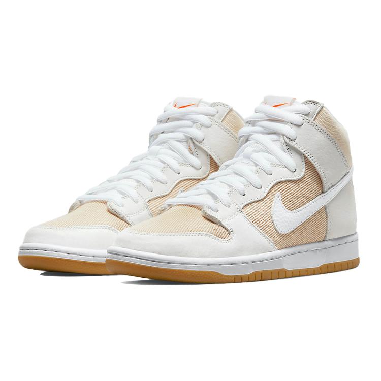New Nike Sb Dunk High Pro Iso Orange Label Unbleached Natural DA9626-100