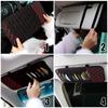 Car CD DVD Holder Bag Disc PU Leather Organizer Case for Card/Bill Sun Visor Sunshade Storage Bag Sleeve Wallet Clips Car