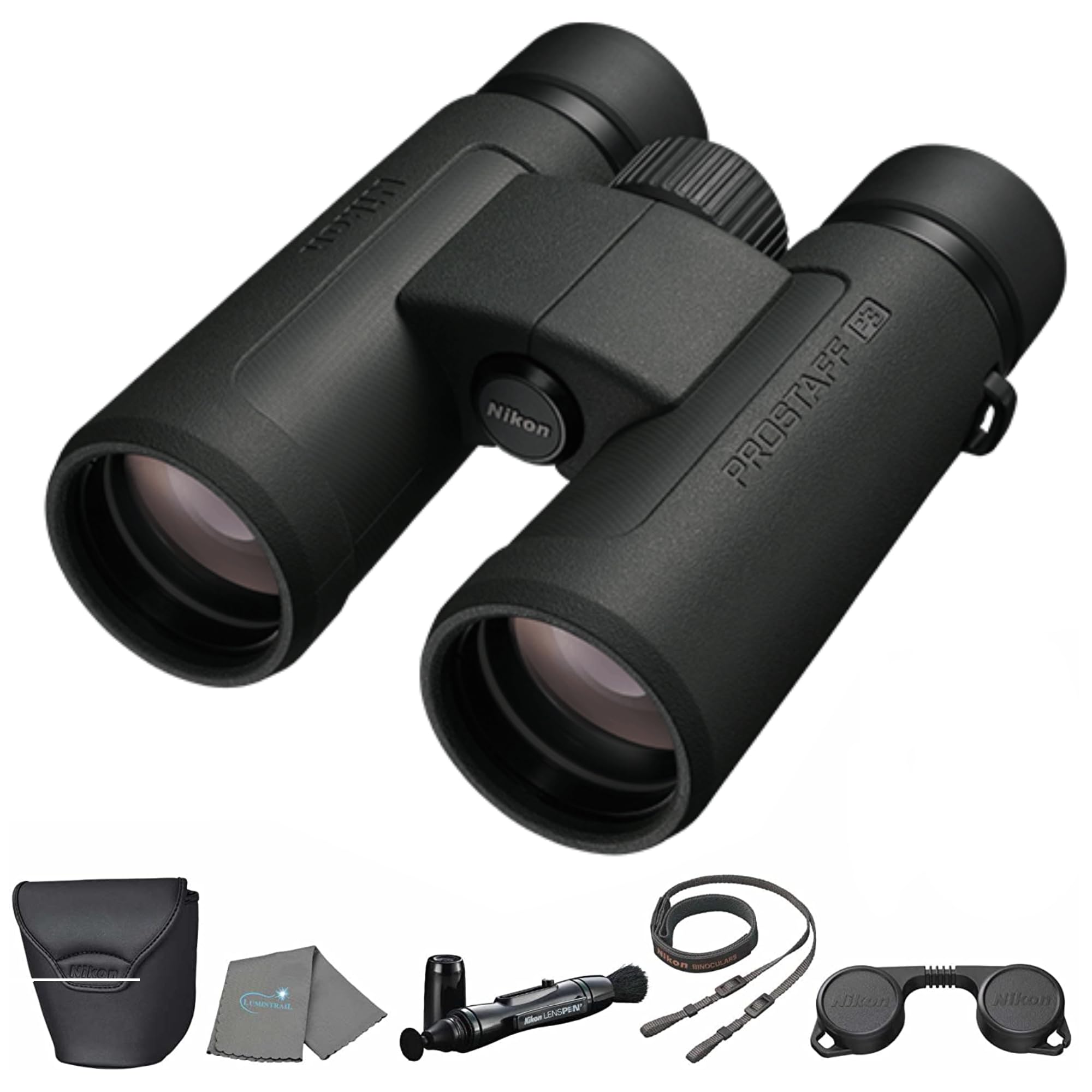 

Nikon Prostaff P3 10x42 Binoculars Set with Lens Pen and Cloth High-Power Compact Binoculars for Hunting Bird Watching Hiking Travel