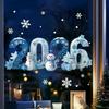 2026 Merry Christmas Glass Window Stickers Cartoon Designs Decals Stickers For Home Xmas Ornaments Gifts