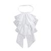 Unisex Retro Lace Ruff Collar Scarf with Artistic Bow Tie Accessory