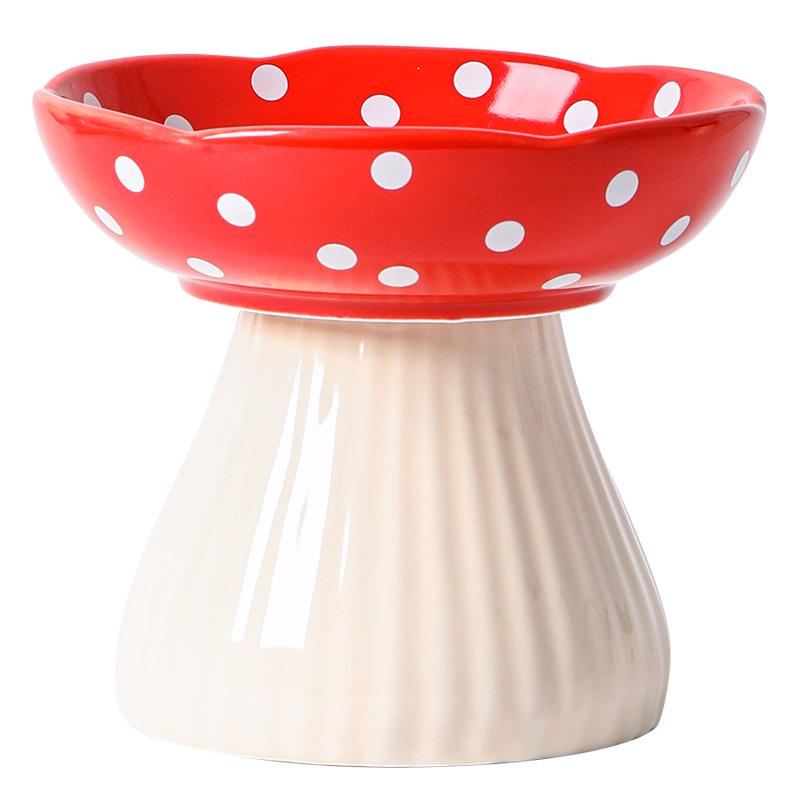 Ceramic Elevated Cat & Dog Bowl - Anti-Tip Design for Cervical Spine Protection - Food & Water Bowl