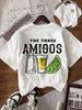 Unisexs Loose Fit Round Neck Short Sleeve Letter Graphic Tshirt